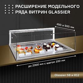 Рады сообщить о расширении модельного ряда витрин GLASSIER 58 и GLASSIER 812! в Новосибирске